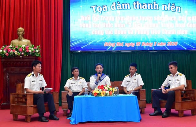 Tuổi trẻ Trung tâm Huấn luyện Vùng 2 toạ đàm về “3 tiên phong”