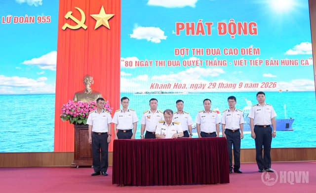 Lữ đoàn 955 phát động thi đua cao điểm và quán triệt các nghị quyết, chỉ thị