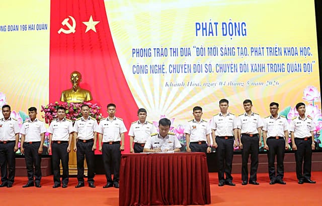 Trung đoàn 196 xây dựng môi trường làm việc xanh-sạch-đẹp, an toàn, hiệu quả