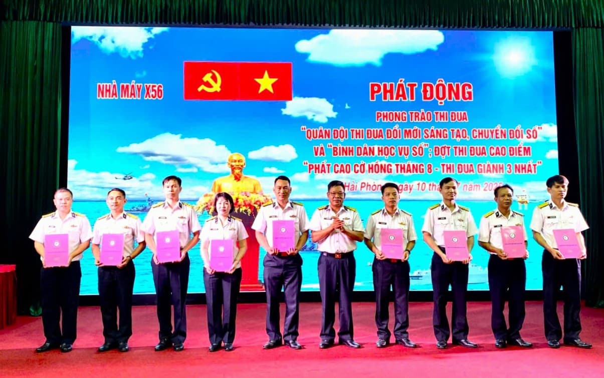 Nhà máy X56 phát động đợt thi đua cao điểm