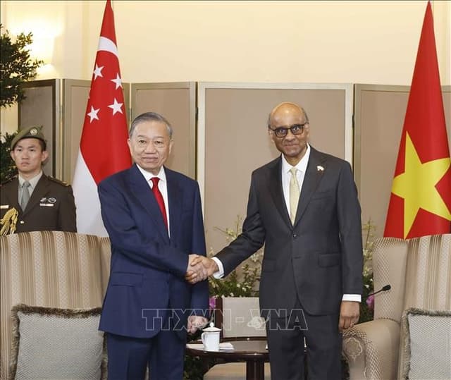 Tổng Bí thư, Chủ tịch nước Tô Lâm hội đàm với Tổng thống Singapore Tharman Shanmugaratnam