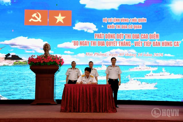 Cơ quan Bộ Tư lệnh Vùng 1 phát động đợt thi đua cao điểm