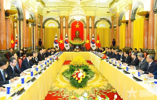 Tổng Bí thư, Chủ tịch nước Tô Lâm hội đàm với Tổng thống Hàn Quốc Lee Jae Myung