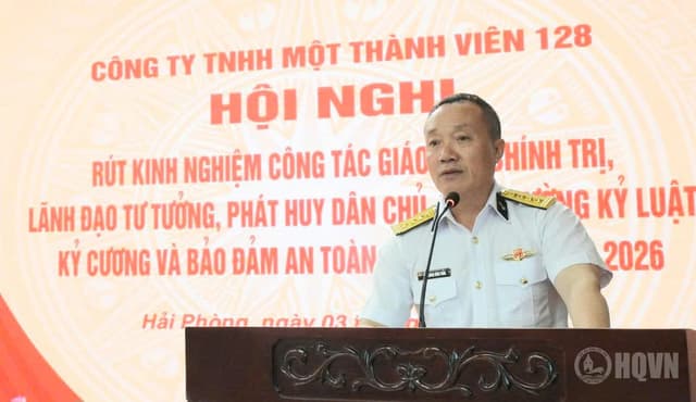 Công ty 128 rút kinh nghiệm công tác giáo dục chính trị, lãnh đạo tư tưởng