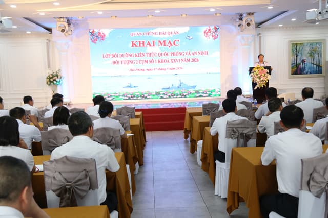 Khai mạc lớp bồi dưỡng kiến thức quốc phòng và an ninh đối tượng 2 cụm số 1 năm 2026