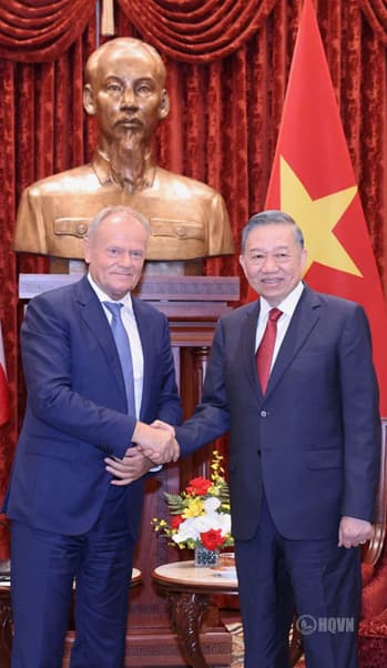 Tổng Bí thư, Chủ tịch nước Tô Lâm tiếp Thủ tướng Ba Lan