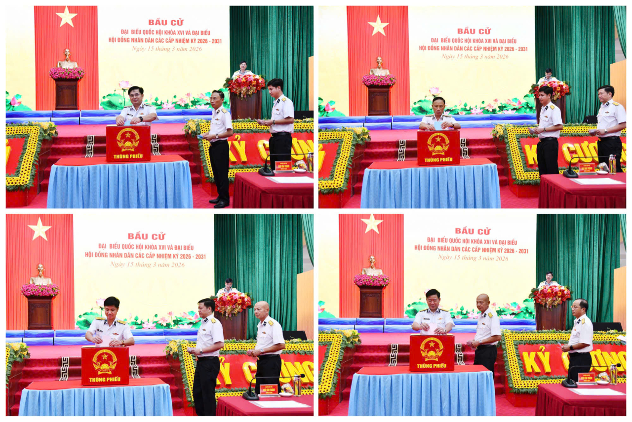 Rộn ràng ngày hội bầu cử ở Vùng 5 Hải quân