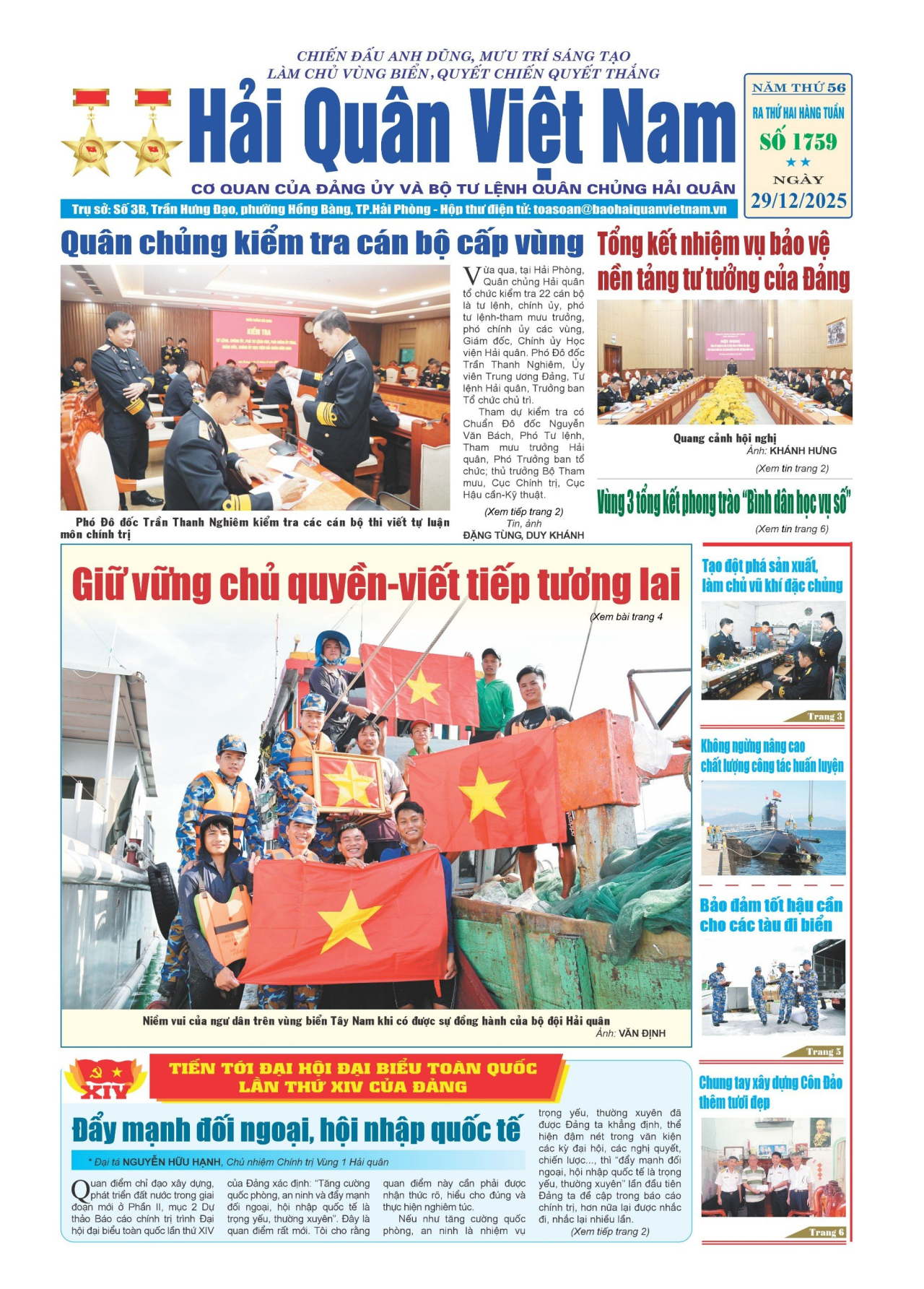 Báo in Hải quân số 1759