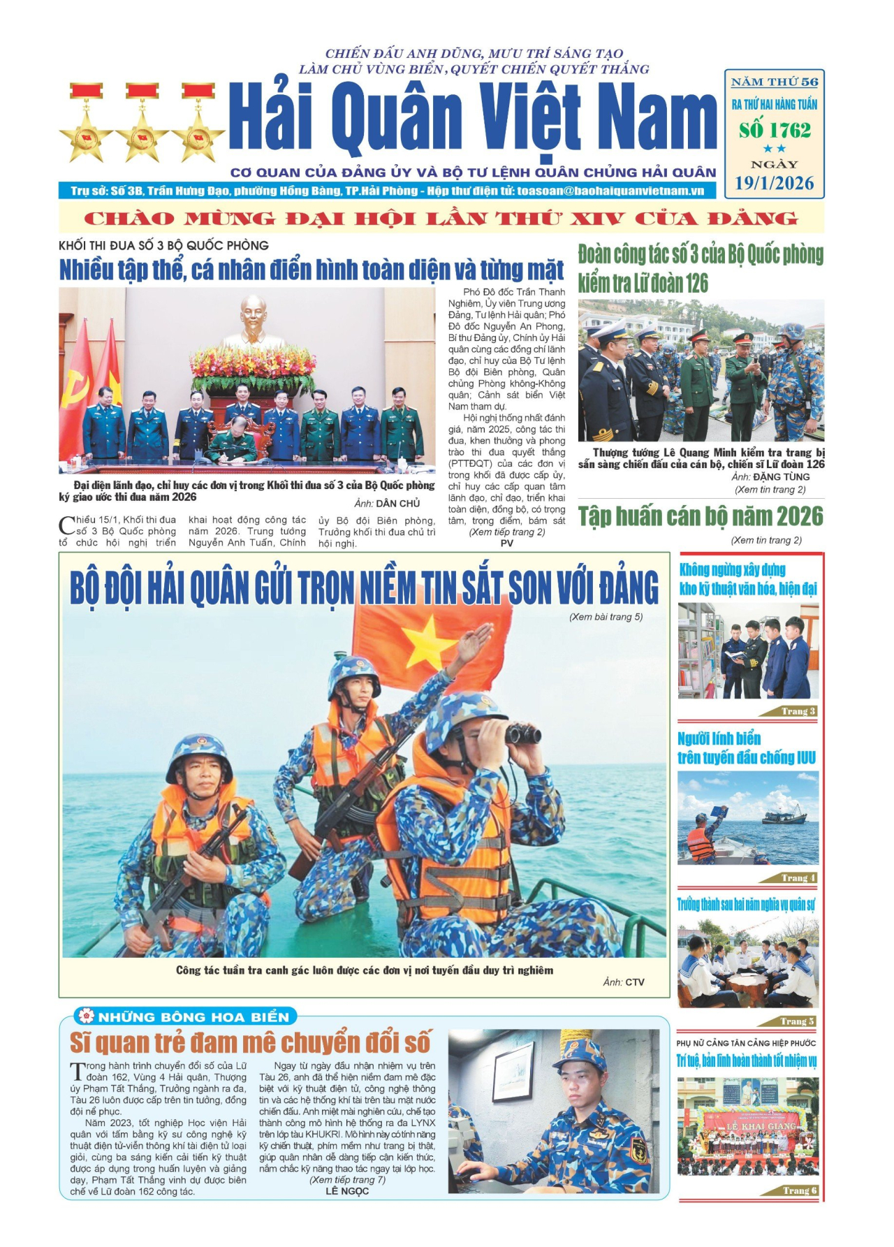 Báo in Hải quân số 1762