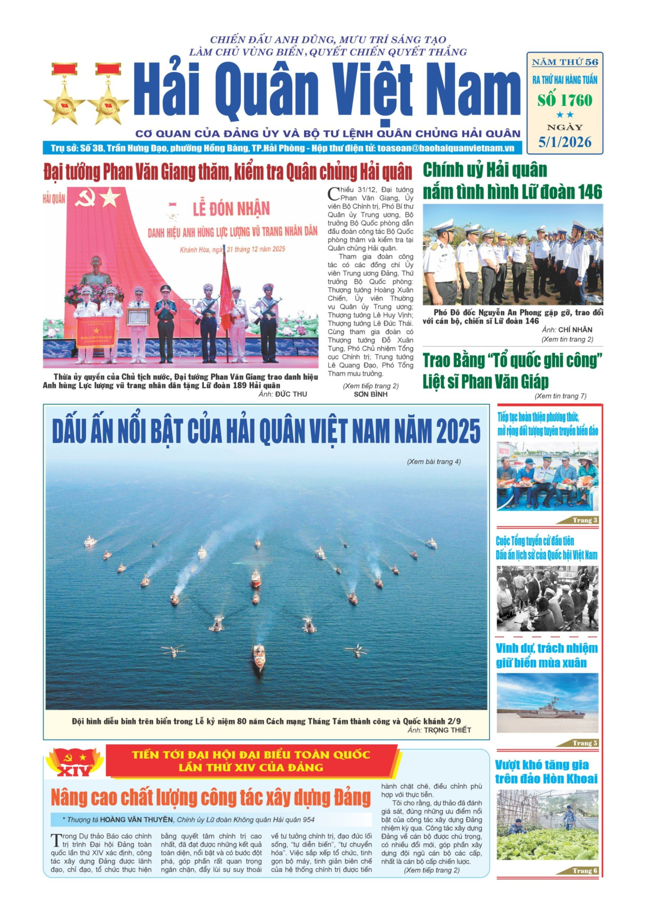 Báo in Hải quân số 1760